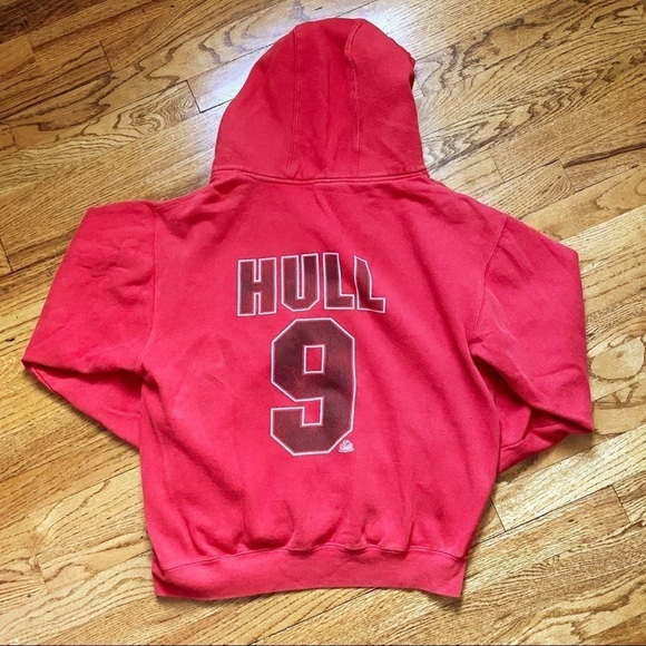 NHL Chicago Blackhawks Bobby Hull 9 Alumni Game Hoodie Sz S - Picture 11 of 12